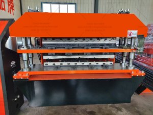 Chile style popular double layer corrugated sheet roll forming machine