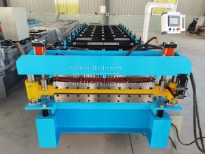 High speed double layer roofing sheet roll forming machine for Chile