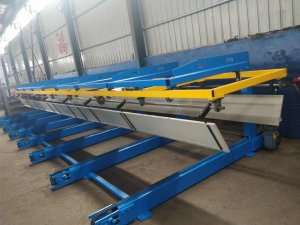 Automatic stacker for roofing sheets